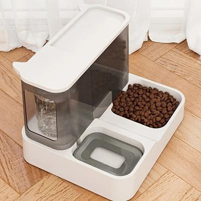 Uplifted Goods 2 In 1 Automatic Pet Gravity Feeder And Waterer grey