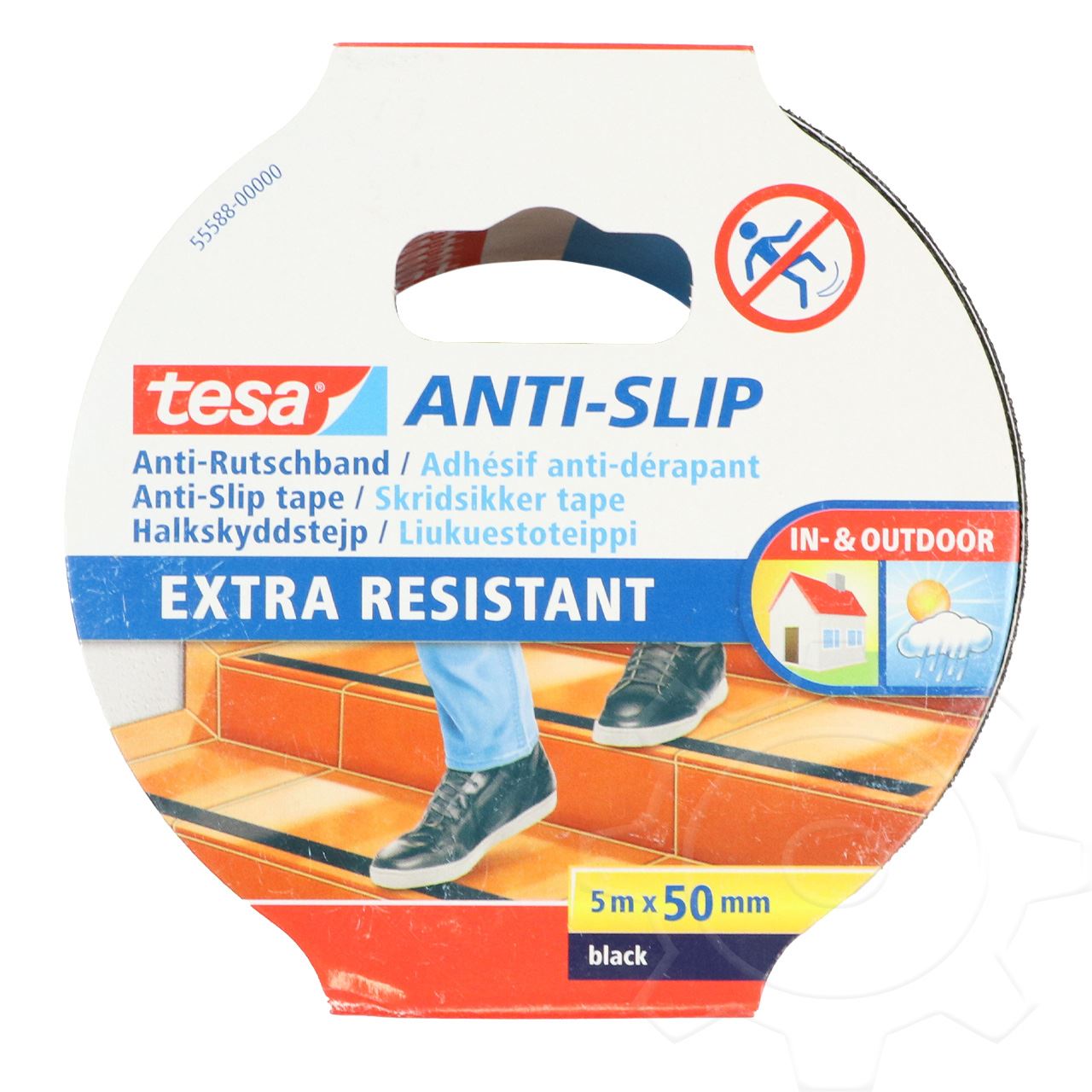 tesa Anti-Rutschband, 50mm x 5.00m schwarz
