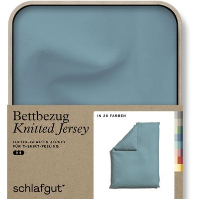 Schlafgut "Premium Bettbezug Knitted Jersey (1 St)" Ton-in-Ton Reißverschluss, Bio-Baumwolle mit Elasthan, Uni, OEKO Tex