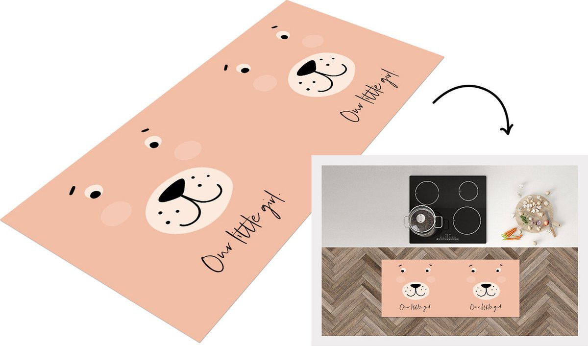 KitchenYeah Keukenloper Vinyl Our Little Girl - 120 x 50 cm