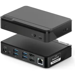 Alogic Universal Twin (USB-A, USB-C, 10 Ports), Dockingstation + USB Hub, Schwarz