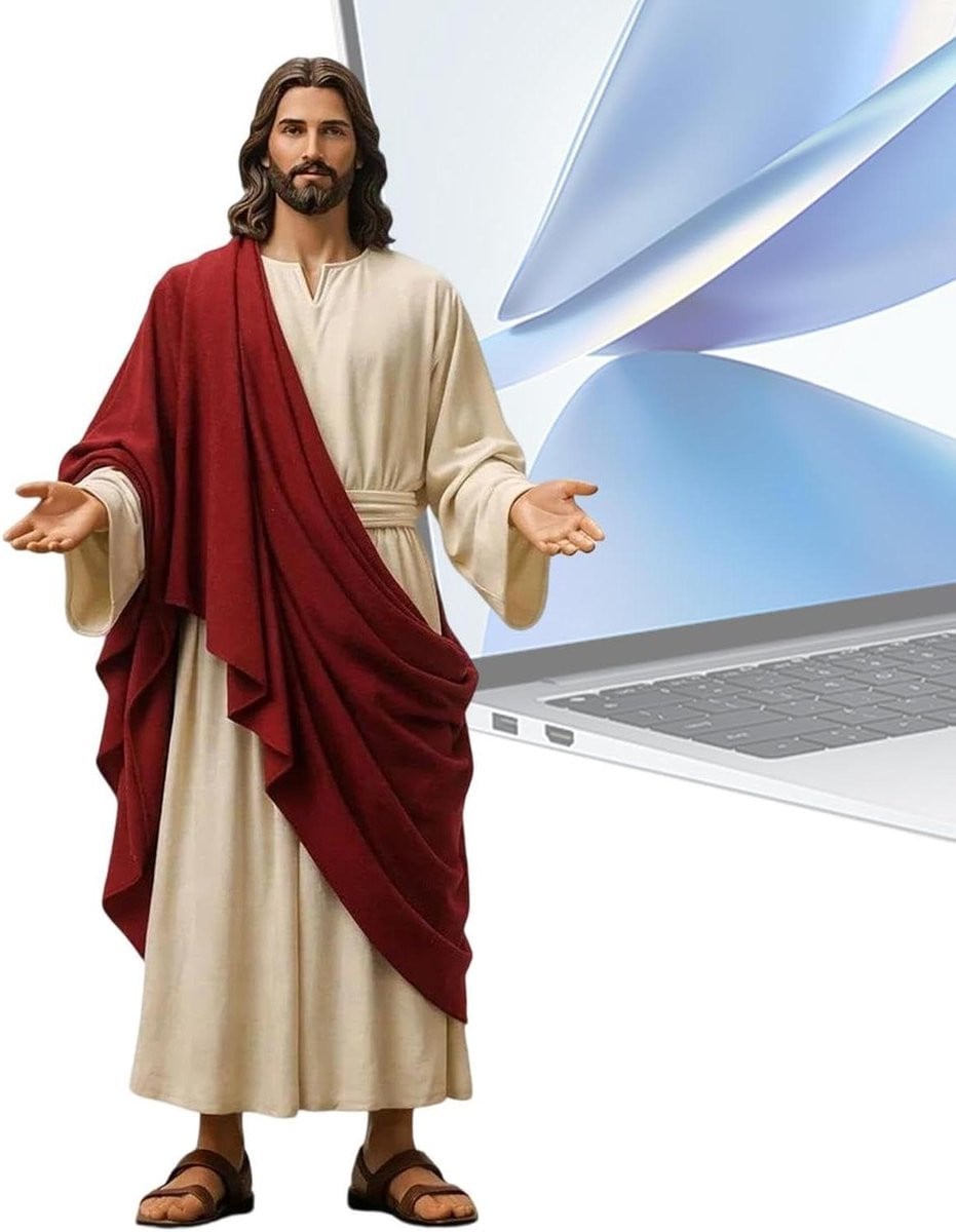 Jezus Christus Beeldje met Open Armen - Religieuze Spirituele Decoratie - 12 cm