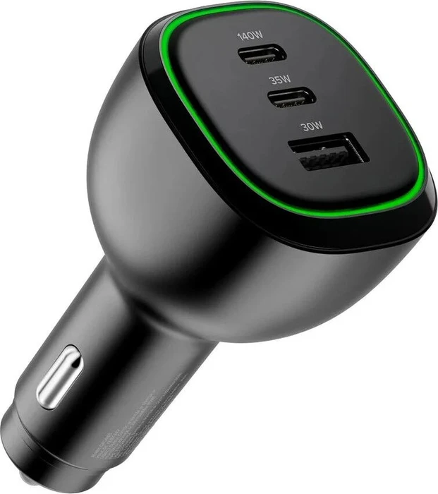 Alogic KFZ Lagegerät 165W 3Port 2xUSB-C+1xUSB-A+USB-C Kabel