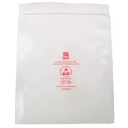 RS PRO, Verpackungsmaterial, Dissipative Clear Zip Bag,150x200mm,100
