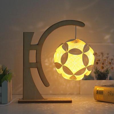 Inspired Deals DIY Paper Carving Lamp USB Shadow Light Paper Art Table Lamp Handmade Decorative Night Light Arc shaped