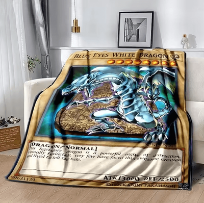 Inspire Curations Blue Eyes White Dragon Anime Throw Blanket 4 130x150cm