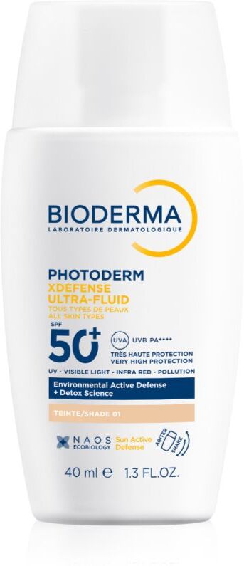 Bioderma Photoderm XDefense Tinted schützendes getöntes Gesichtsfluid SPF 50+ Farbton 01 Very Light 40 ml