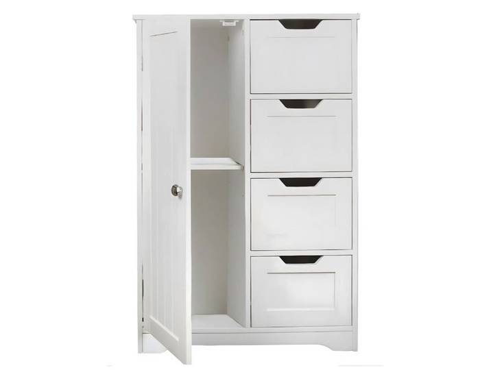Meuble de salle de bain avec tiroirs pour cosmétiques et accessoires 60x30x81 BR1We