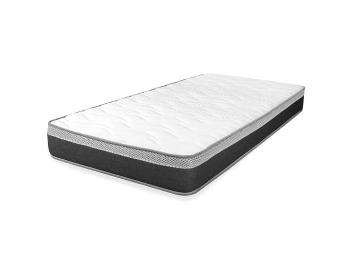 WIN REST Federkernmatratze, 90 x 200 cm, für Standardbett, mittlere Härte, Höhe 20 cm, verstärkter Taschenfederkern, profilierter Schaumstoff, milbendicht und hypoallergen, Young Spring