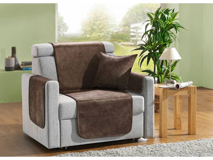 Wohnaccessoires mit Anti-Rutsch-Beschichtung, Braun, Größe 102 (Sesselschoner, 50x200 cm)
