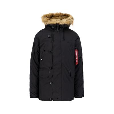 Winterjacke ALPHA INDUSTRIES "Explorer", Herren, Gr. M, schwarz, Obermaterial: 53% Nylon, 47% Polyester. Futter: 100% Nylon. Füllung: 100% Polyester, Jacken Winterjacke