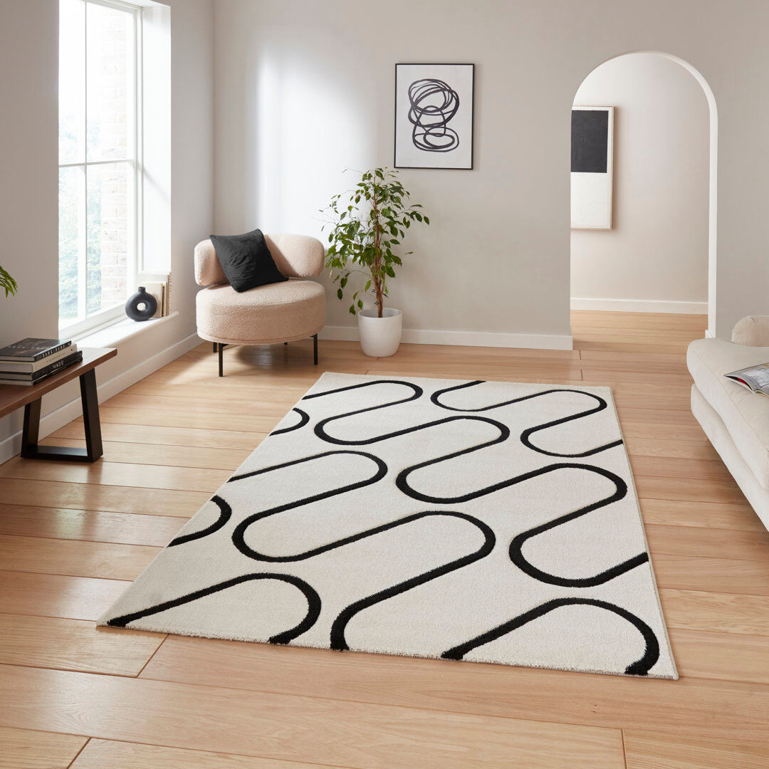 Catherine Lansfield Area Rug White Rectangle 120 x 170 cm