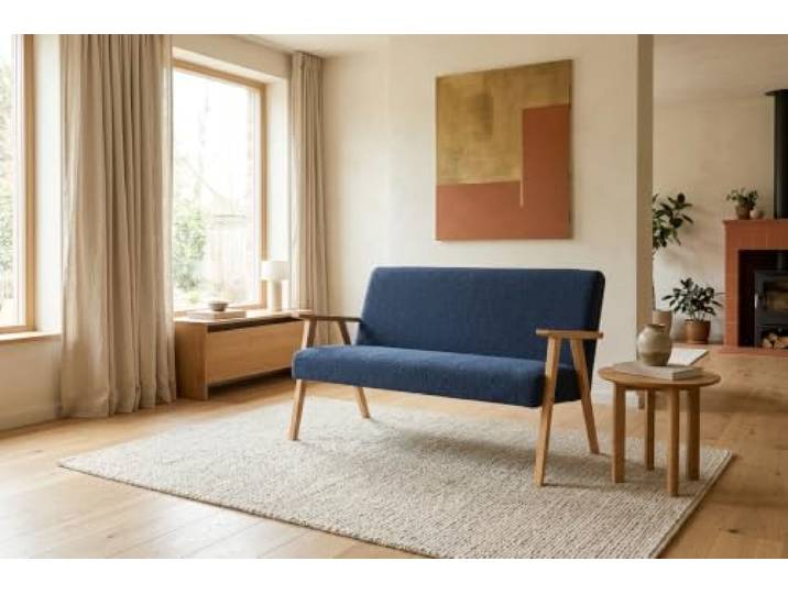 Family Meble Sofa Soler Angel, 2-Sitzer – Dunkelblau – 16