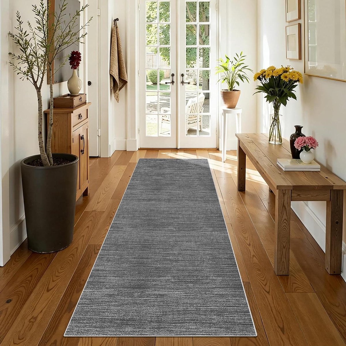 Modern geometrisch gangtapijt en keukentapijt met antislip, 80 x 100 cm