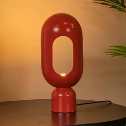 Lucide BARRIS Tischlampe E27 Terrakotta Stahl modern oval 30cm