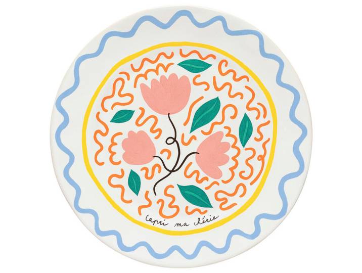 Costa Nova Speisetellerset Summer Bliss, Mehrfarbig, Keramik, 6-teilig, rund, Handmade in Europe, nachhaltig, Essen & Trinken, Geschirr, Teller, Speiseteller