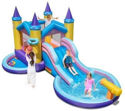 Inflatable Water Slide Ocean Bounce House Water Park w/ Blower