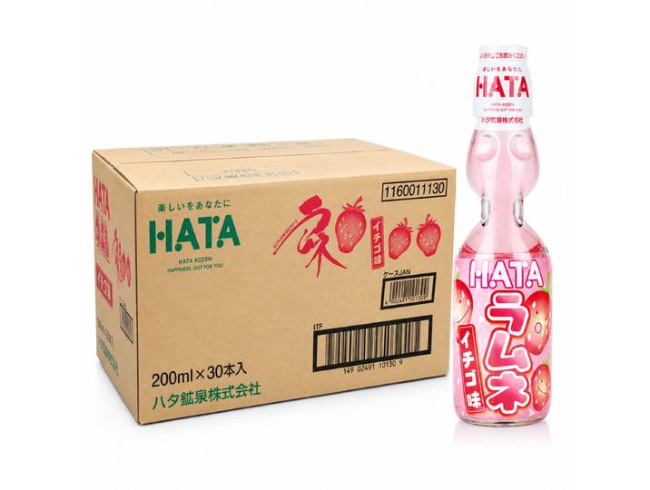 Hatakosen Ramune Aardbei 200 ml x 30
