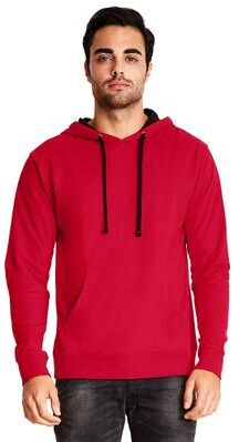 Next Level 9301 Laguna Hoodie Sweatshirt in Red/Black size XS   60/40 Cotton/Polyester NL9301