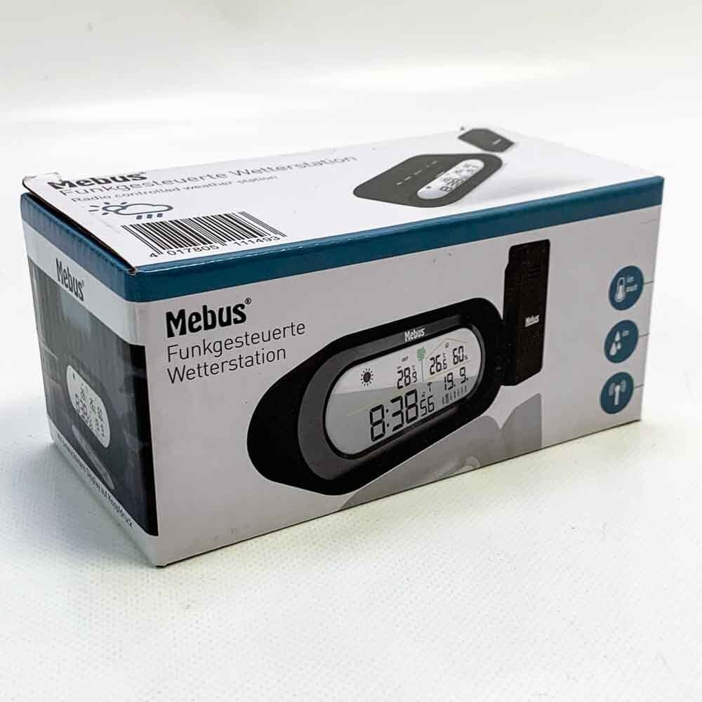 Mebus Weerstation met draadloze bediening, zwart