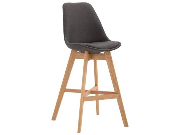 CLP Barhocker Cannes Stoff-Bezug I Holz-Gestell Farbe dunkelgrau Gestell Farbe Natur