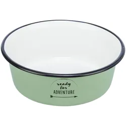 Trixie Napf Emaille/Edelstahl 1.9 l, Ø 21 cm, Grün (190 cl), Futternapf