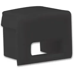 ISOLED Zubehör für Profil PURE12S - Endkappe (1 Stk.), EC78B, Schwarz, mit Kabeldurchführung ISO-114761