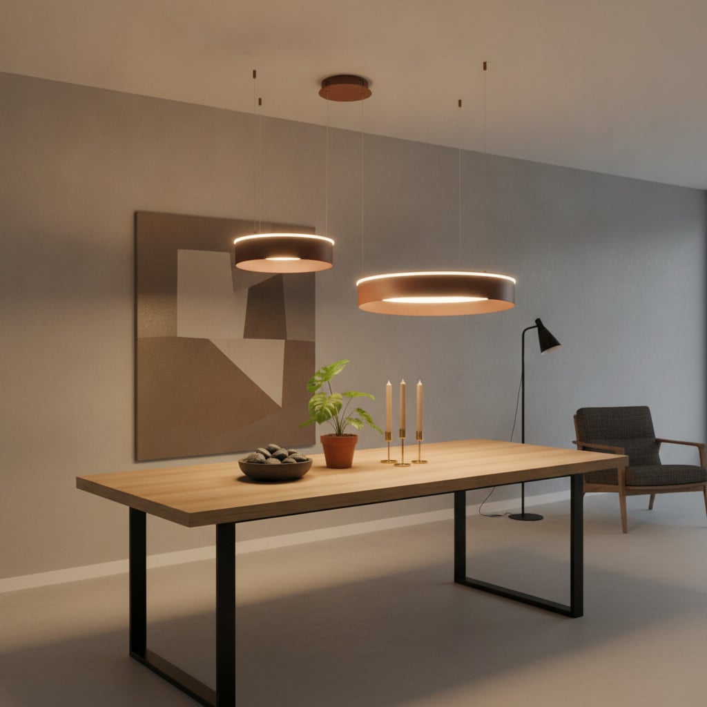 Moderne Lyora Olivia dubbele hanglamp - Bruin