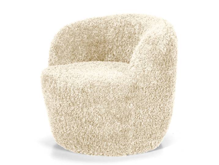 Sessel DOVRE Beige Kunstfell Dodie 72 x 72 x 76cm