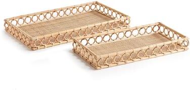 Porch & Petal Ninette Rattan Trays