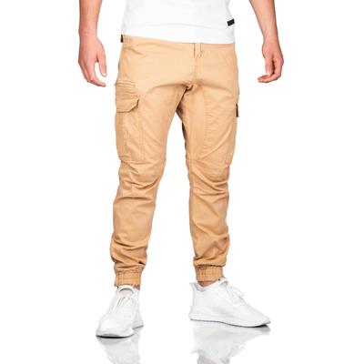 Cargohose ALESSANDRO SALVARINI "ASGiacomi", Herren, Gr. W30L30, Länge 30, beige, Obermaterial: 98% Baumwolle, 2% Elasthan, Hosen Cargohose, mit Reißverschluss Beintaschen