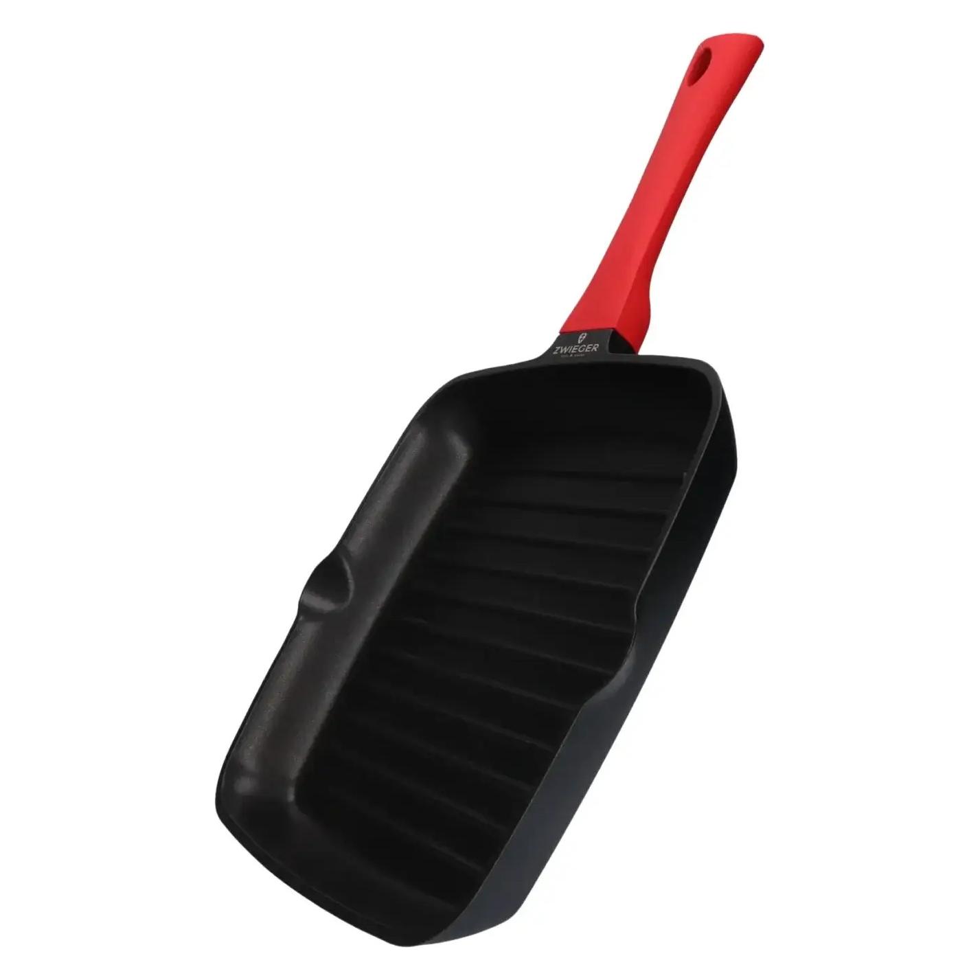 Zwieger OBSIDIAN Antihaft-Grillpfanne 28 cm GREBLON C3 Antihaftbeschichtung (Grillpfanne, Aluminium, 28 x 4 cm) (5903357370442)