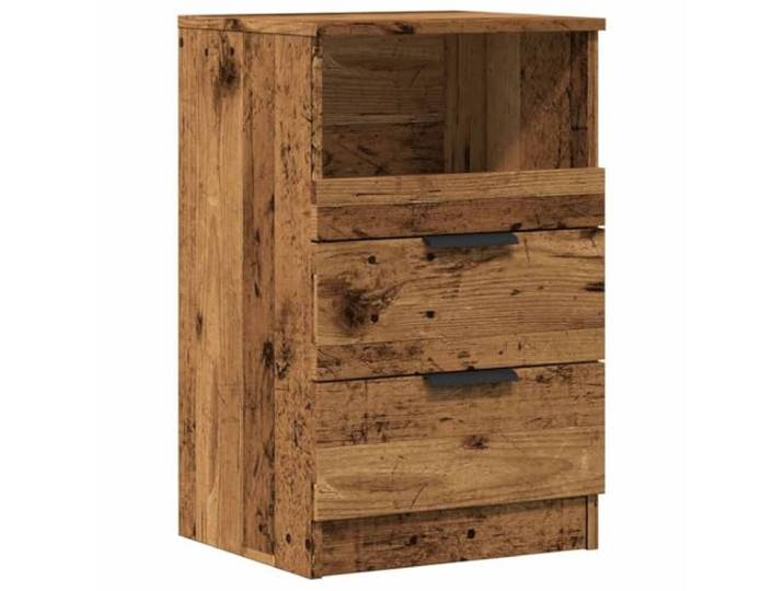 KUTYWEXFM Nachttisch 2er Set Altholz-Optik 40x36x65 cm Beistelltisch Funktionale Kommoden fürs Schlafzimmer mit reichlich Stauraum in eleganter Altholz-Optik aus langlebigem Holzwerkstoff.