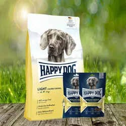 Happy Dog Fit & Vital Light Control 12 kg + Happy Dog Care Snack Healthy Weight 2 x 100 g *geschenkt