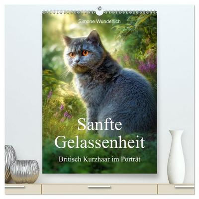 Sanfte Gelassenheit - Britisch Kurzhaar im Porträt (hochwertiger Premium Wandkalender 2027 DIN A2 hoch), Kunstdruck in Hochglanz