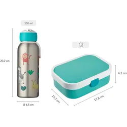 Mepal Brotdose + Thermoflasche Campus, Lunchbox, Grün