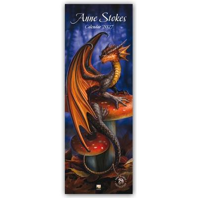 Anne Stokes – Slimline-Kalender 2027 – Original Flame Tree Publishing-Kalender Slimeline [Kalender]
