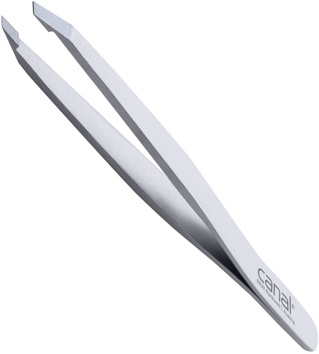 Canal Haarpinzette, gerade, satin, rostfrei, 9 cm