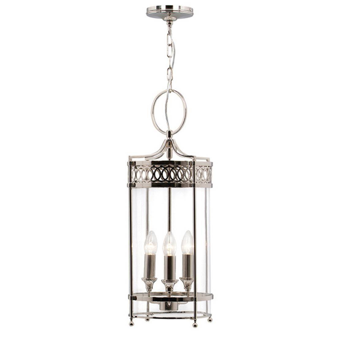 Elstead Lighting Guildhall hanglamp, 3-lichts, E14, gepolijst nikkel