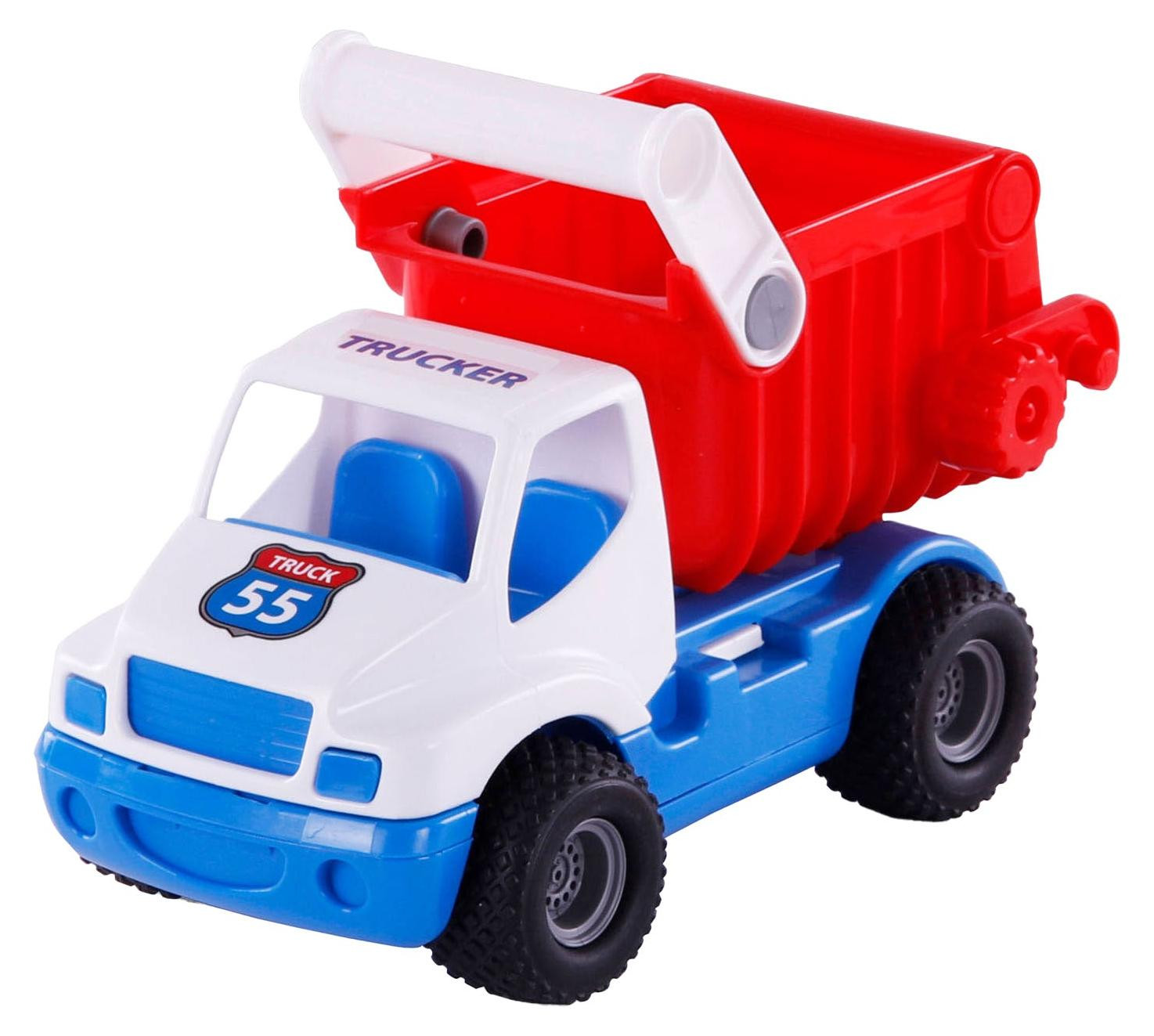 Cavallino Toys Grip speelgoedvrachtwagen met kipper en rubberen banden, meerkleurig, 26 cm