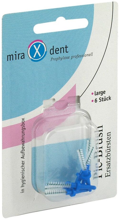 Miradent Interdentalbürsten Pic-Brush Ersatzbürsten large blau