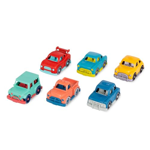 Battat Wonder Wheels Mini Riders - Set van 6 mini-speelgoedauto's voor kinderen