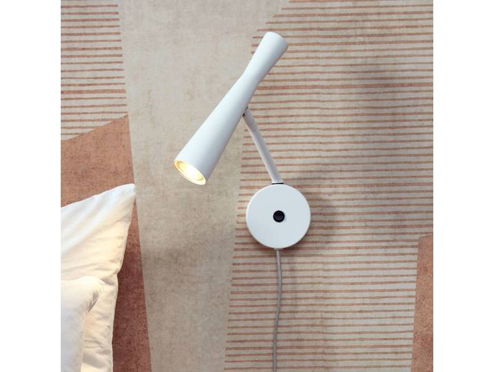 IT´S ABOUT ROMI Wandleuchte Bordeaux, weiß / opal, für Schlafzimmer, Metall, Modern, Wandlampe