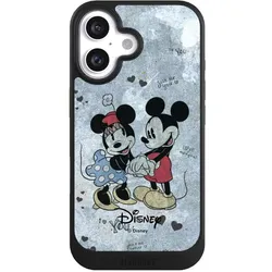 Nivocase Hülle für Apple iPhone 16 Handyhülle NIVOcore Case Schwarz Disney Vintage (Apple iPhone 16), Smartphone Hülle, Schwarz