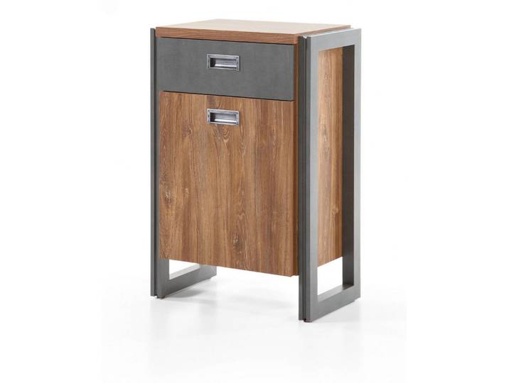 Furn.Design Kommode Auburn (Anrichte in Eiche Sterling mit Matera grau, 55 x 81 cm), Industrial Design