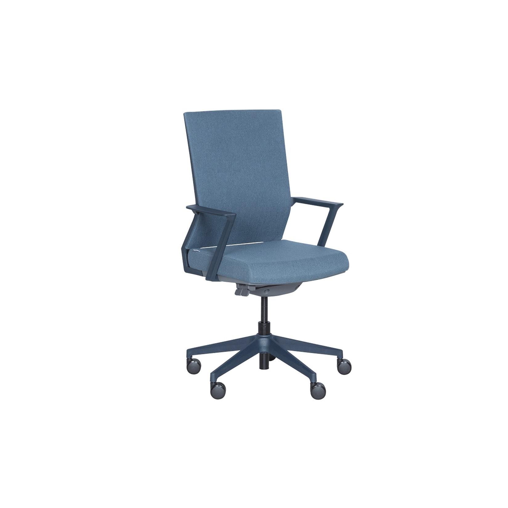 Carmen KLAWER Ergonomischer Bürostuhl mit Lordosenstütze – Blau
