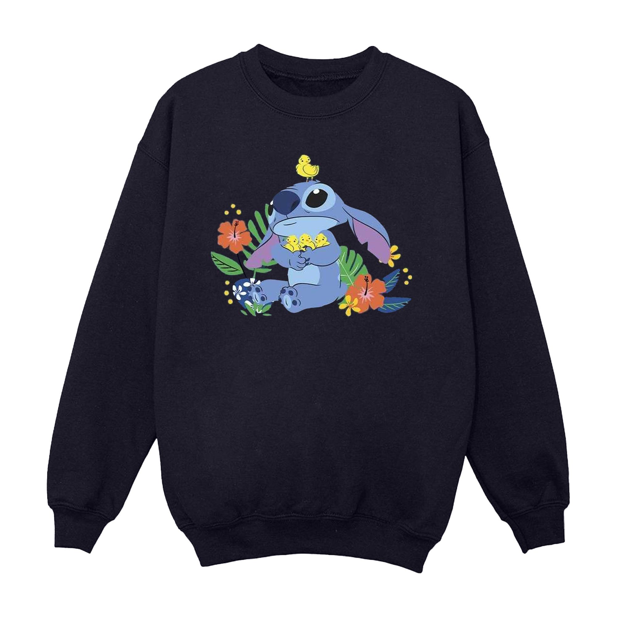 Disney Meisjes Lilo & Stitch Vogels Sweatshirt (Marineblauw)