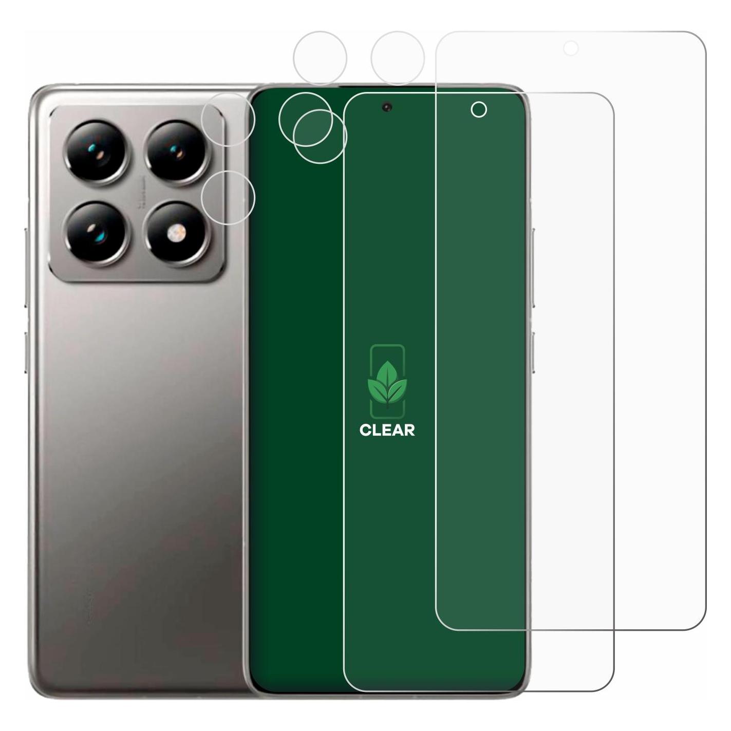 ScreenLeaf Schutzfolie für Xiaomi 14T (Display+Kamera) Displayschutz Display Schutz Folie Klar Transparent (Xiaomi 14T) (6156483)