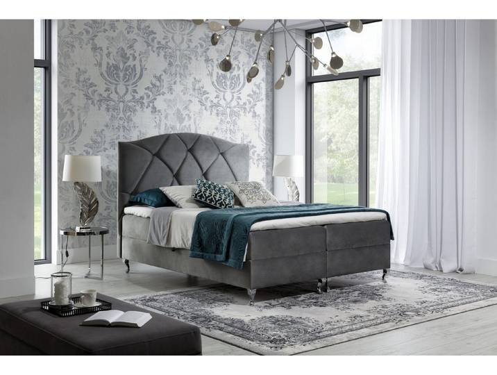 MF Design Boxspringbett Boxspringbett BRANDO mit Bettkasten und Federautomatik aus RIVIERA, Vorhanden
