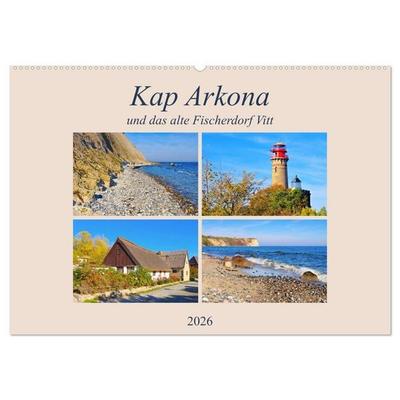 Kap Arkona und das alte Fischerdorf Vitt (Wandkalender 2026 DIN A2 quer), CALVENDO Monatskalender